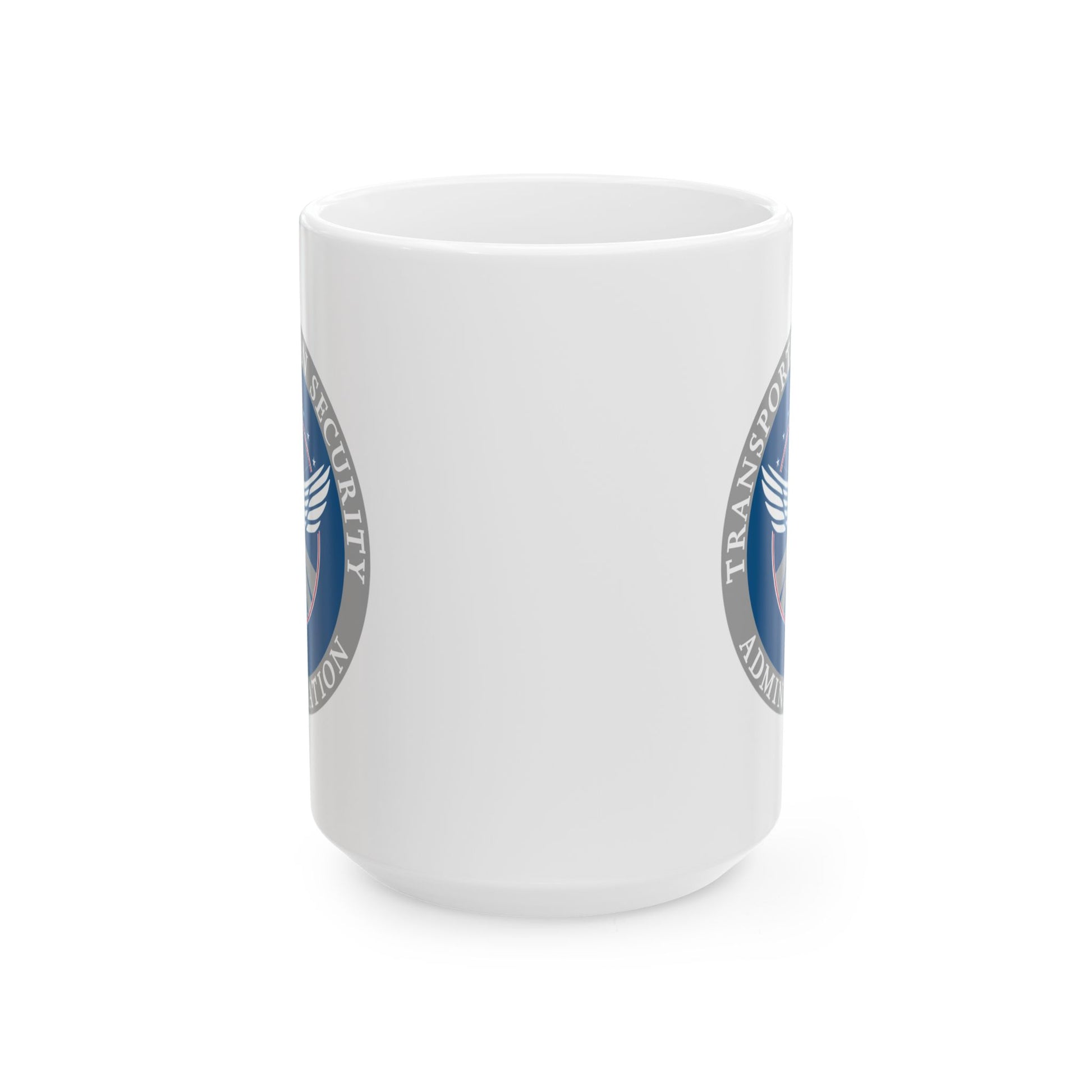 Transportation Security Administration Coffee Mug - Double Sided Print, White Ceramic, 15oz by TheGlassyLass.com