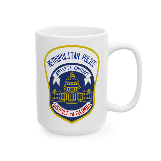 District of Columbia Metropolitan Police Seal Coffee Mug - Double Sided Print, White Ceramic, 15oz by TheGlassyLass.com