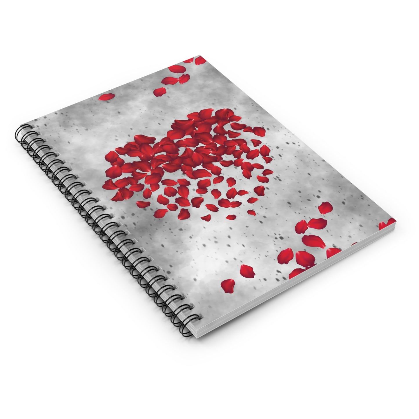 Rose Petal Heart: Spiral Notebook - Log Books - Journals - Diaries - and More Custom Printed by TheGlassyLass