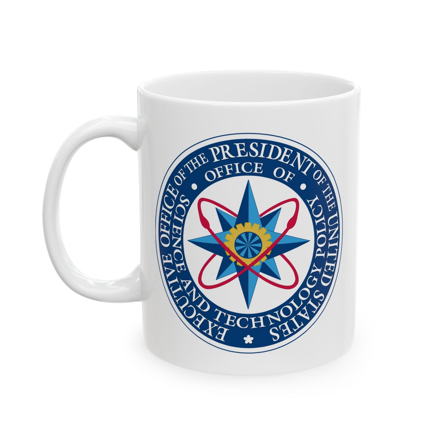 Executive Office of the President of the United States Science and Technology Policy Coffee Mug - Double Sided Print, White Ceramic, 11oz by TheGlassyLass.com