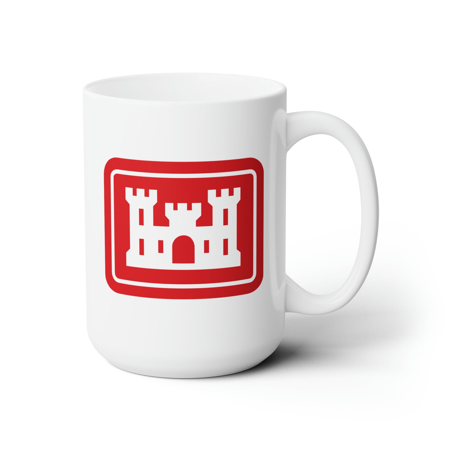 US Army Corps of Engineers Coffee Mug - Double Sided White Ceramic 15oz - by TheGlassyLass.com
