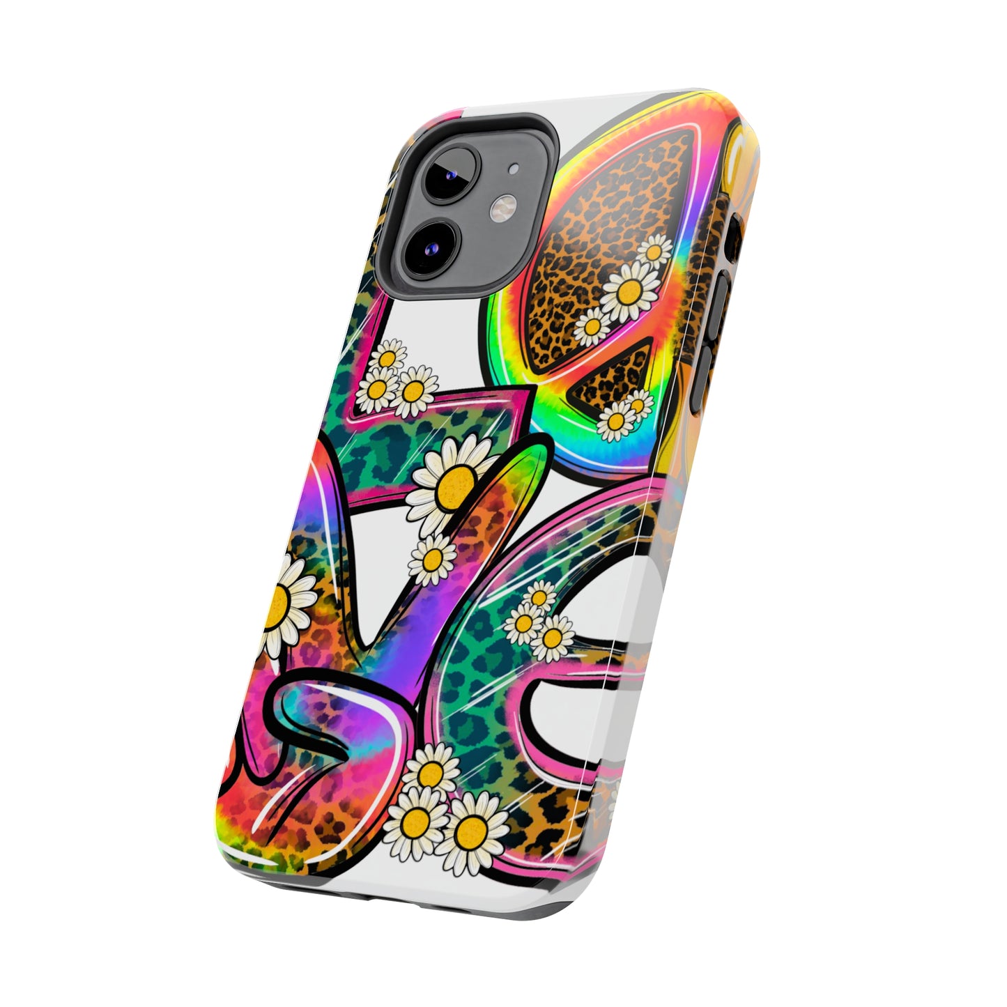 Peace & Love: iPhone Tough Case Design - Wireless Charging - Superior Protection - Original Graphics by TheGlassyLass.com