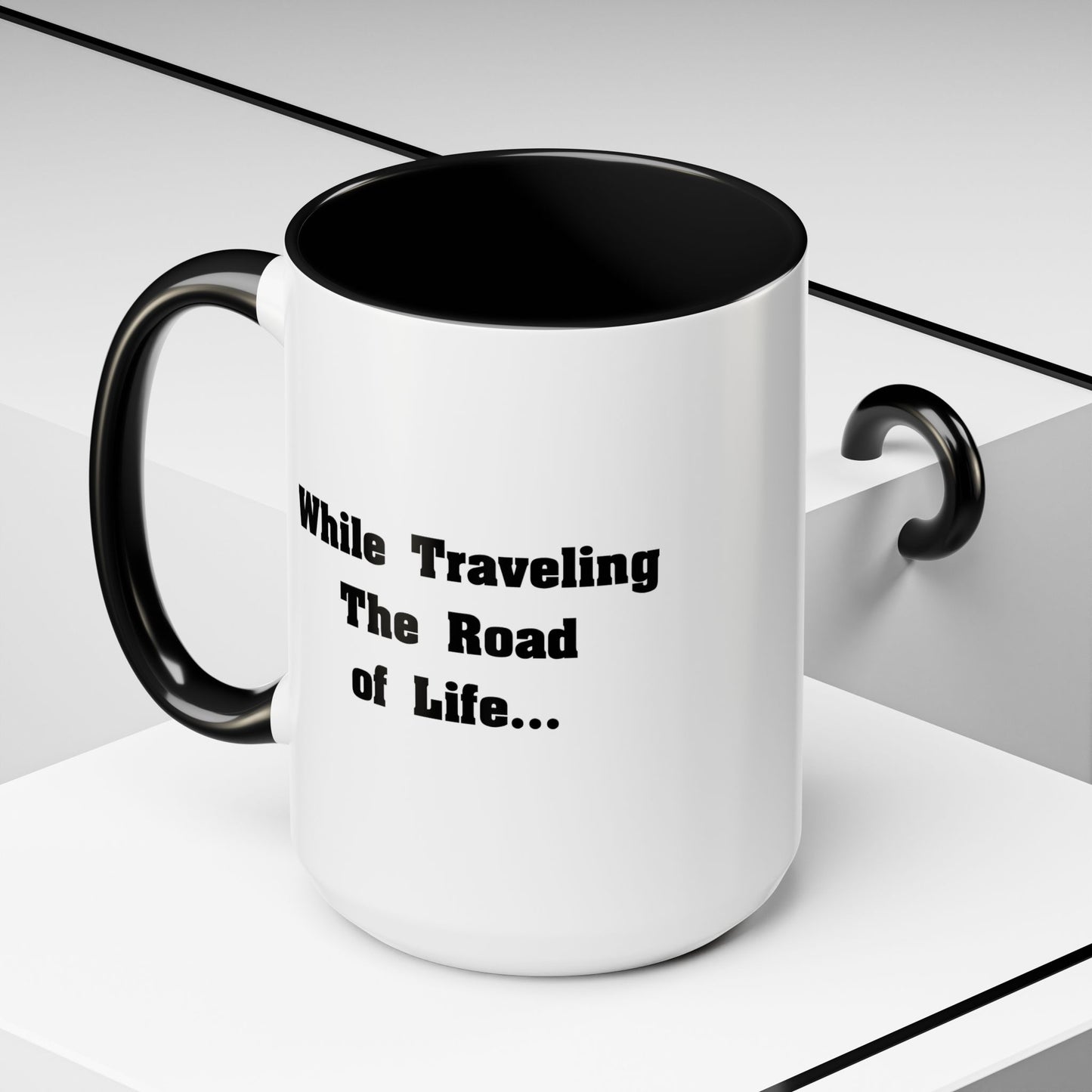 Never Go Full Retard Coffee Mug - Double Sided Black Accent White Ceramic 15oz by TheGlassyLass.com