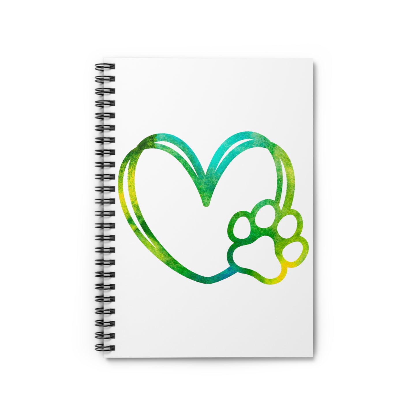 Paw Heart: Spiral Notebook - Log Books - Journals - Diaries - and More Custom Printed by TheGlassyLass.com