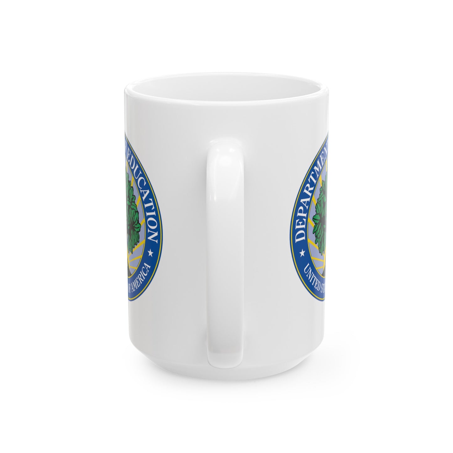 Department of Education Coffee Mug - Double Sided White Ceramic 15oz by TheGlassyLass.com
