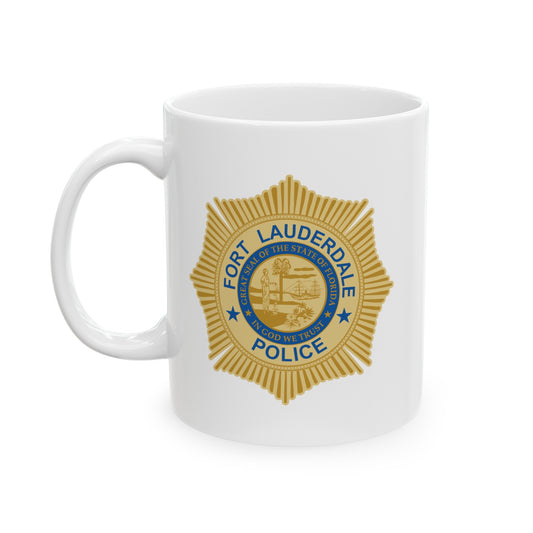 Fort Lauderdale Police Coffee Mug - Double Sided White Ceramic 11oz by TheGlassyLass.com