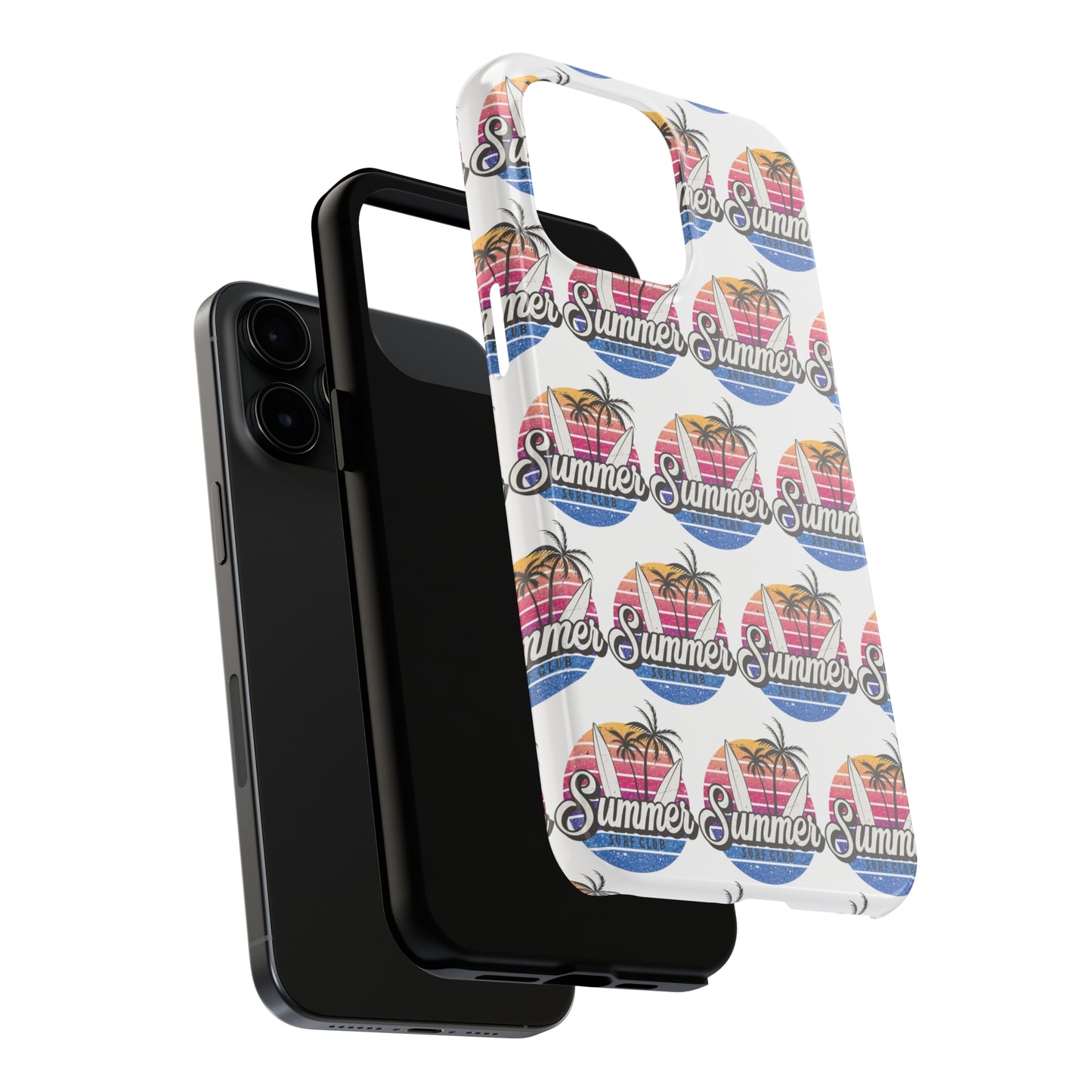 Summer Surf Club: iPhone Tough Case Design - Wireless Charging - Superior Protection - Original Designs by TheGlassyLass.com