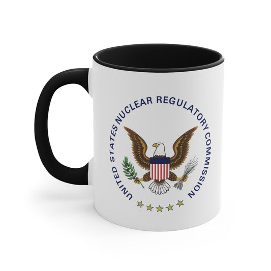 US NRC Coffee Mug - Double Sided Black Accent White Ceramic 11oz by TheGlassyLass.com