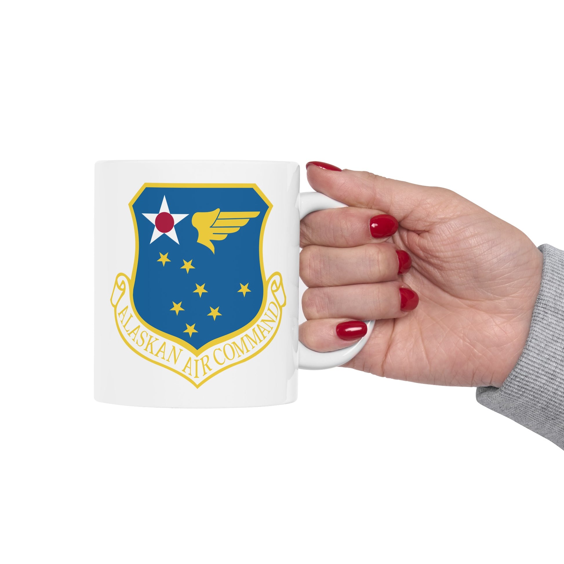 US Air Force Alaskan Air Command - Double Sided White Ceramic Coffee Mug 11oz by TheGlassyLass.com