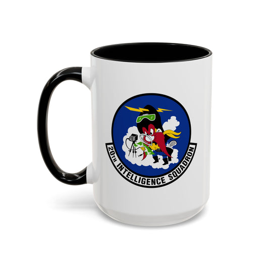 20th Intelligence Squadron Coffee Mug - Double Sided Print, Black Accent White Ceramic, 15oz by TheGlassyLass.com
