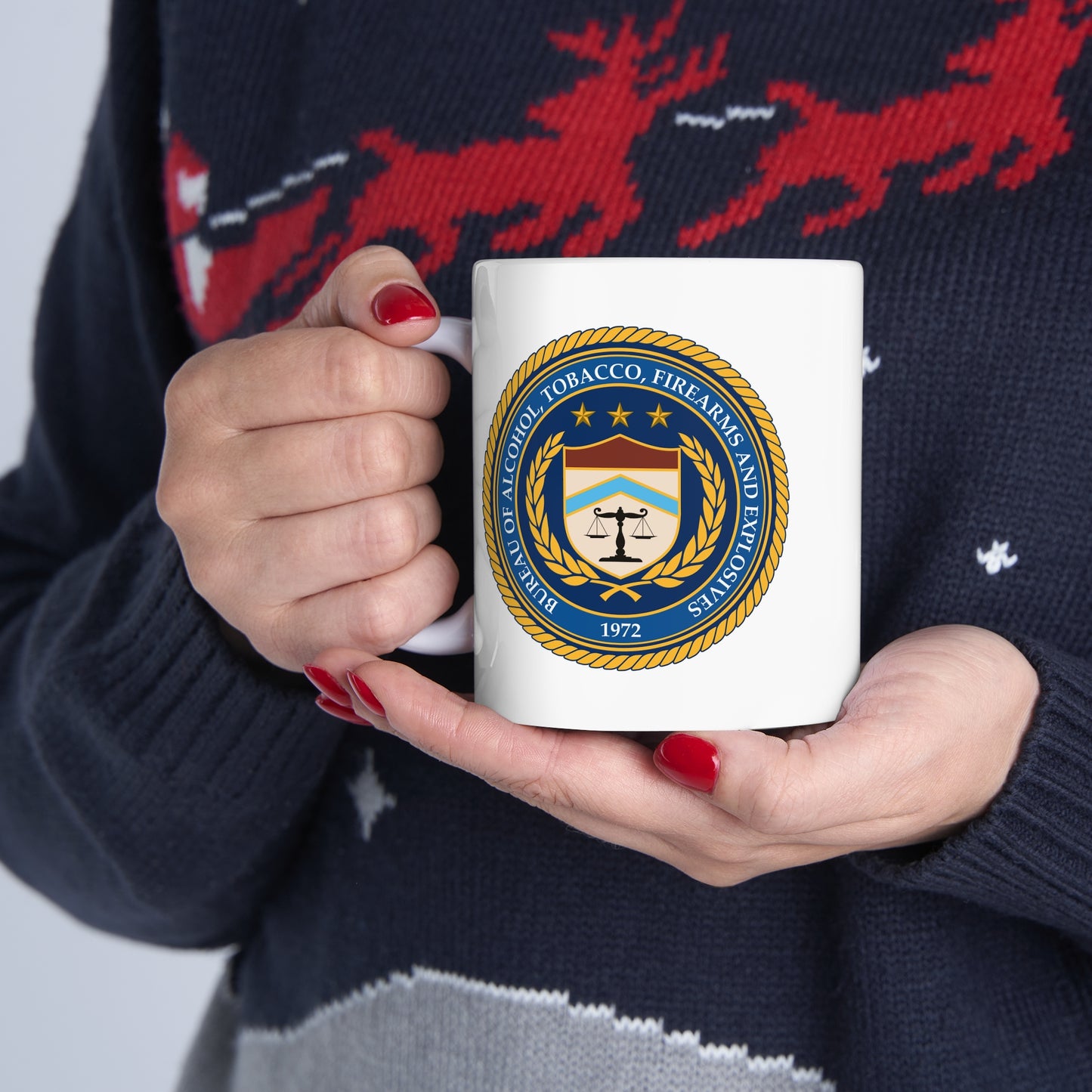 US ATF Seal Coffee Mug - Double Sided White Ceramic 11oz by TheGlassyLass.com