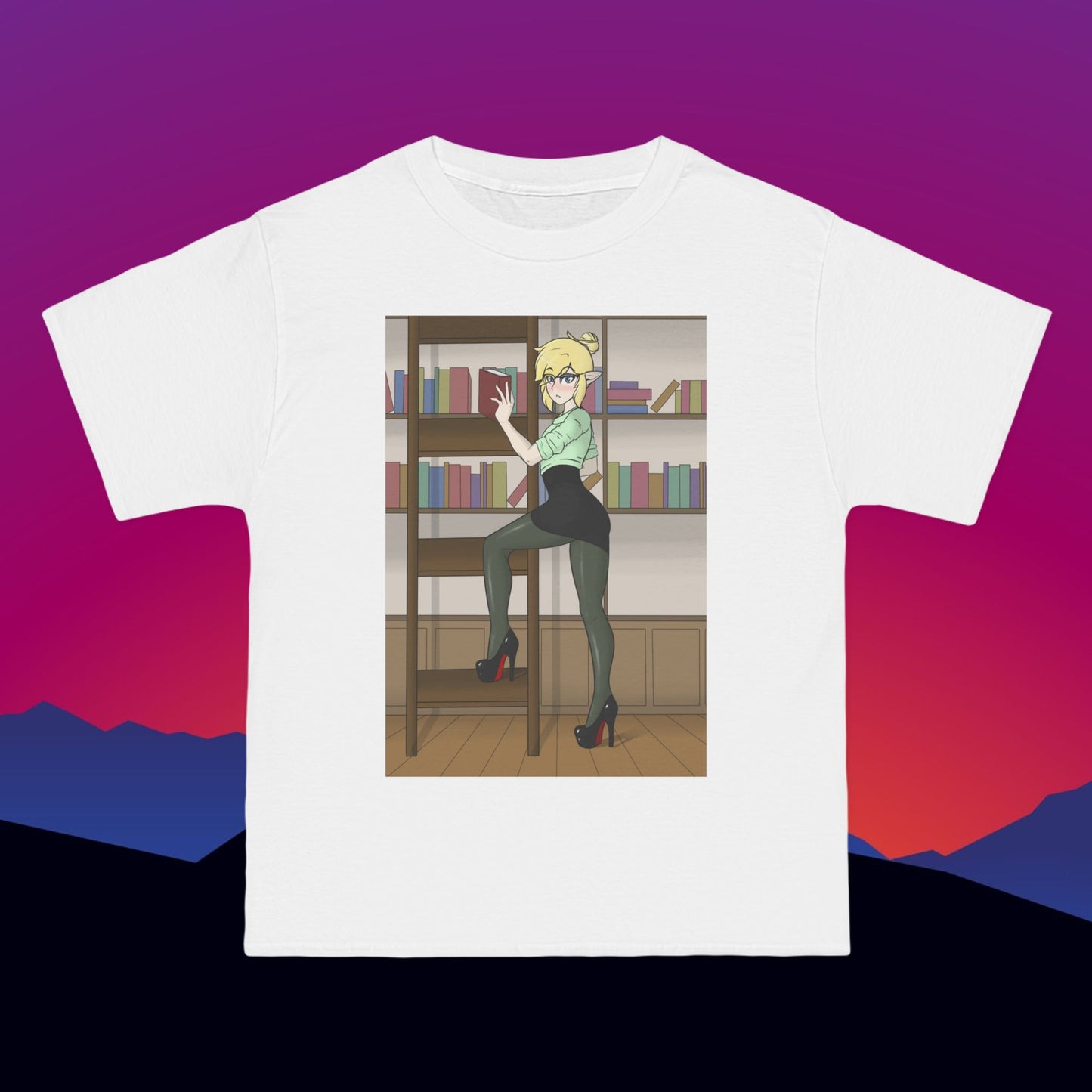 Madam Librarian T-Shirt: (Hanes Beefy-T 100% Preshrunk Cotton) Custom Printed by TheGlassyLass.com