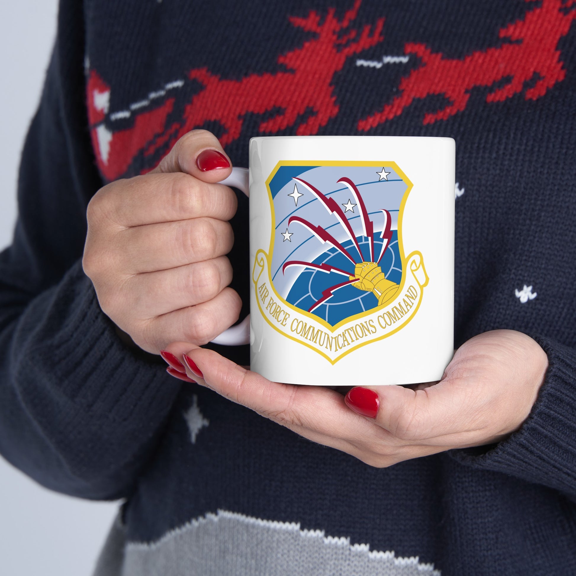Air Force Communications Command - Double Sided White Ceramic Coffee Mug 11oz by TheGlassyLass.com