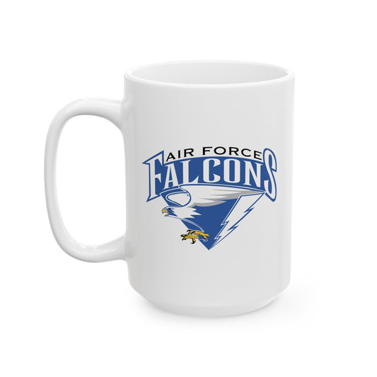 Air Force Falcons - Double Sided White Ceramic Coffee Mug 15oz by TheGlassyLass.com