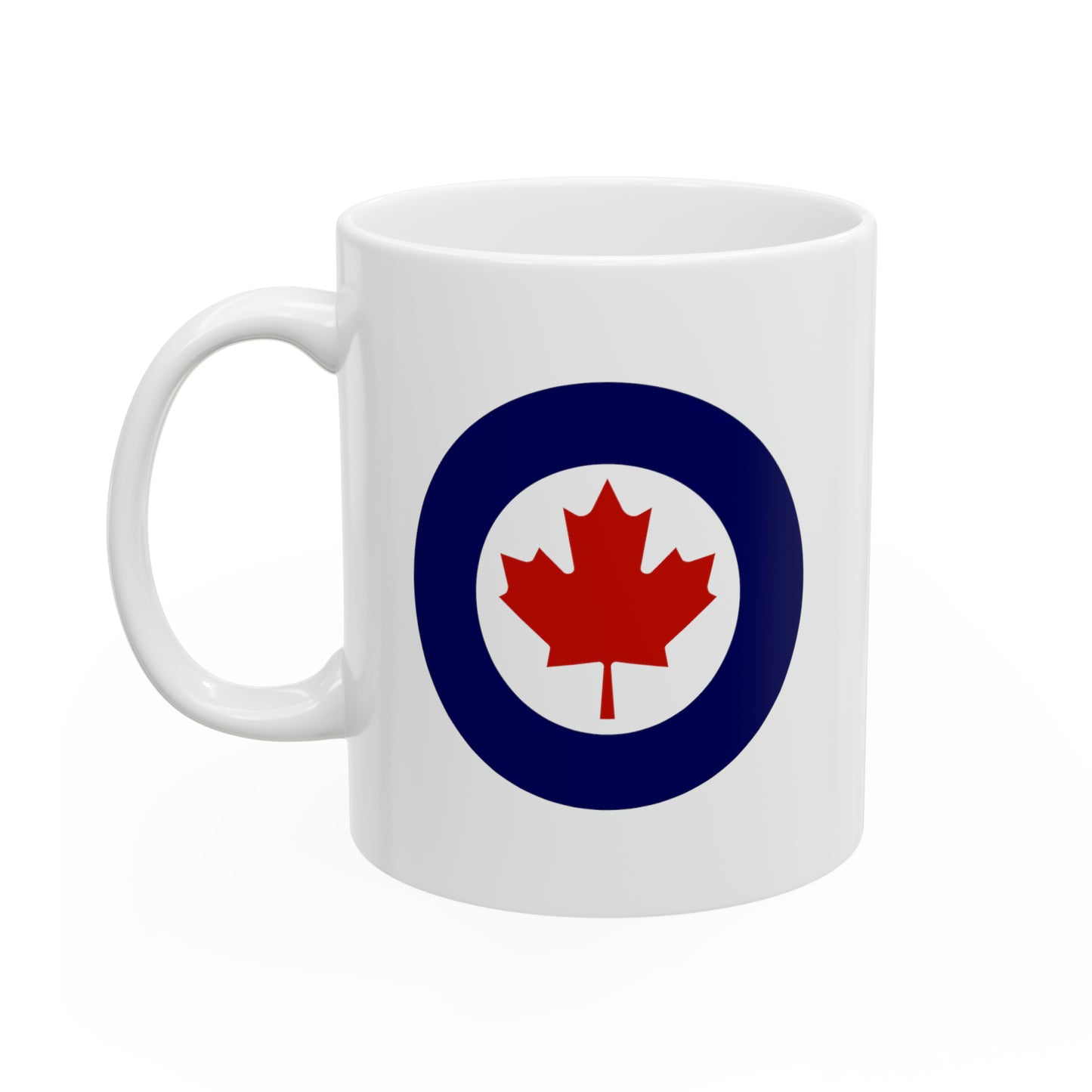 Canadian Air Force Roundel Coffee Mug - Double Sided White Ceramic 11oz - By TheGlassyLass.com