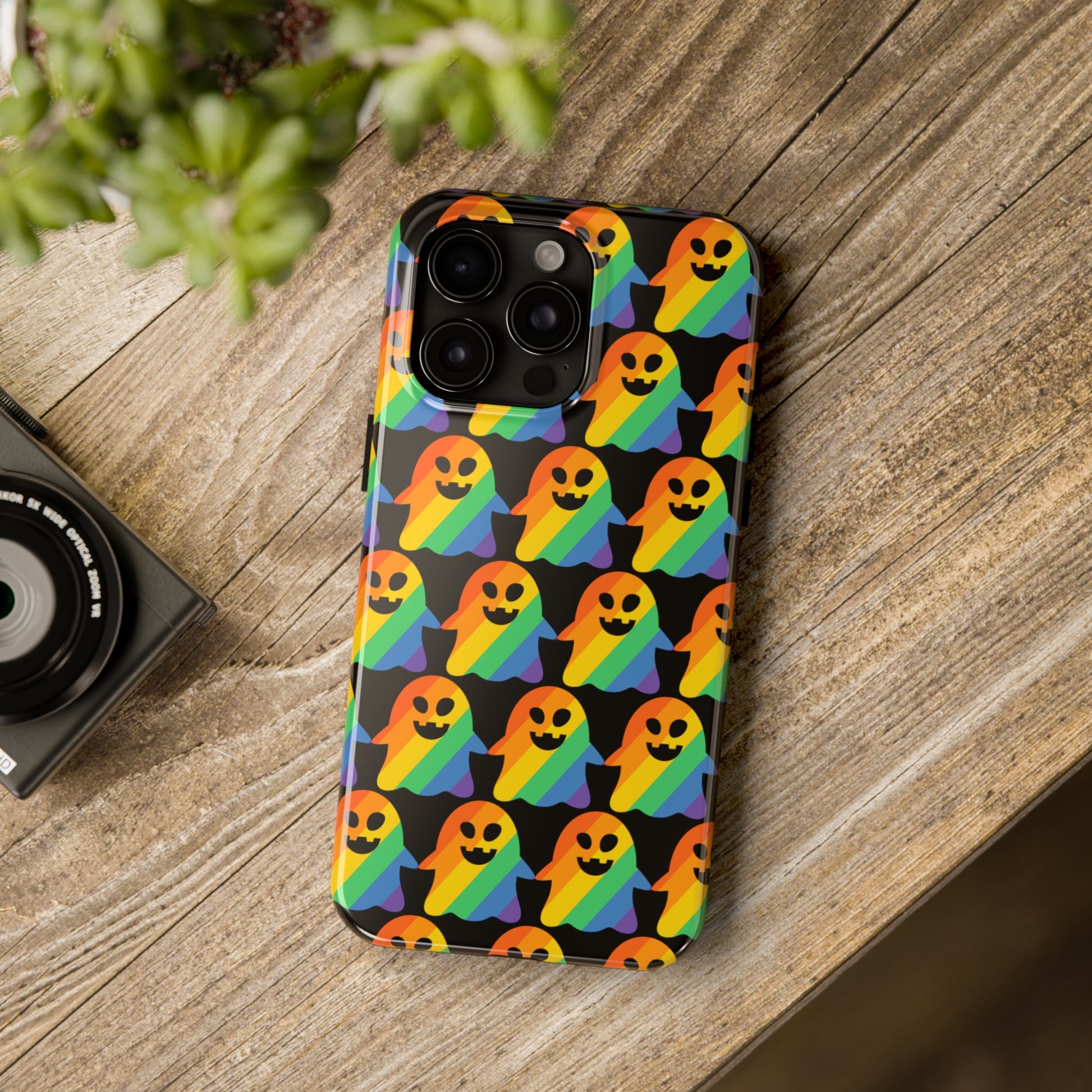 Ghost of Rainbow Pride: iPhone Tough Case Design - Wireless Charging - Superior Protection - Original Designs by TheGlassyLass.com