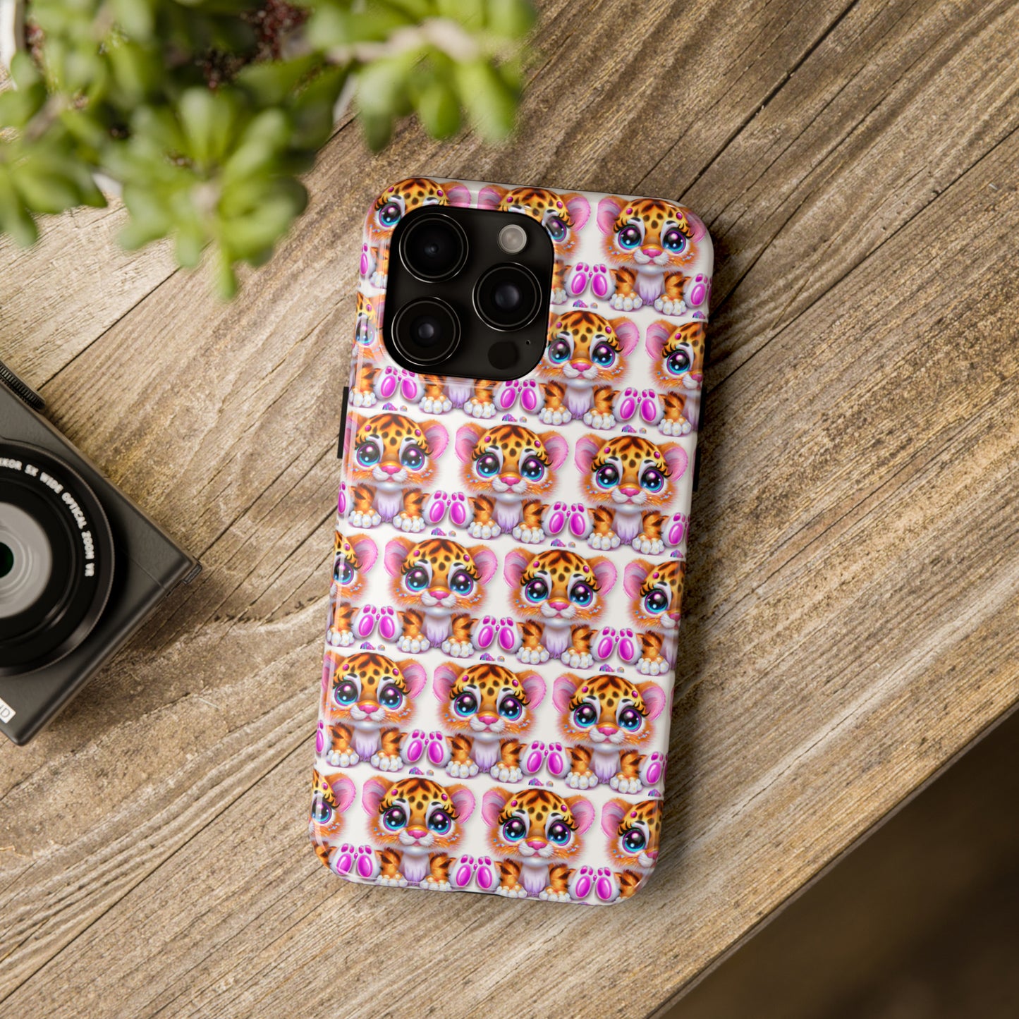 Tiger Cub: iPhone Tough Case Design - Wireless Charging - Superior Protection - Original Designs by TheGlassyLass.com