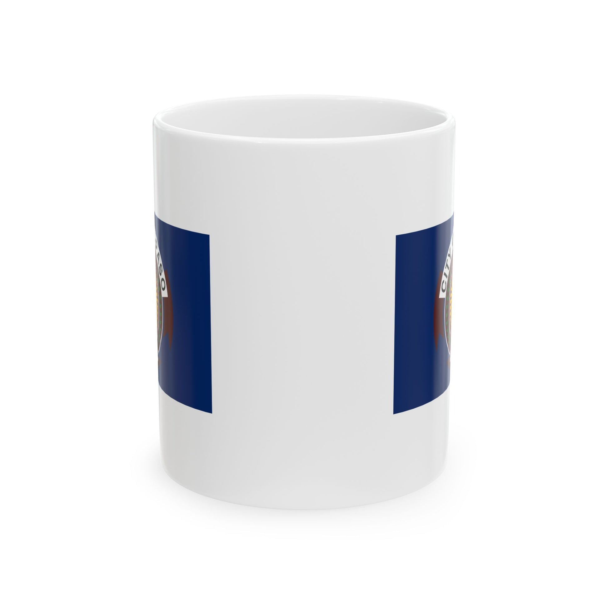 City of El Paso Coffee Mug - Double Sided Print, White Ceramic, 11oz by TheGlassyLass.com