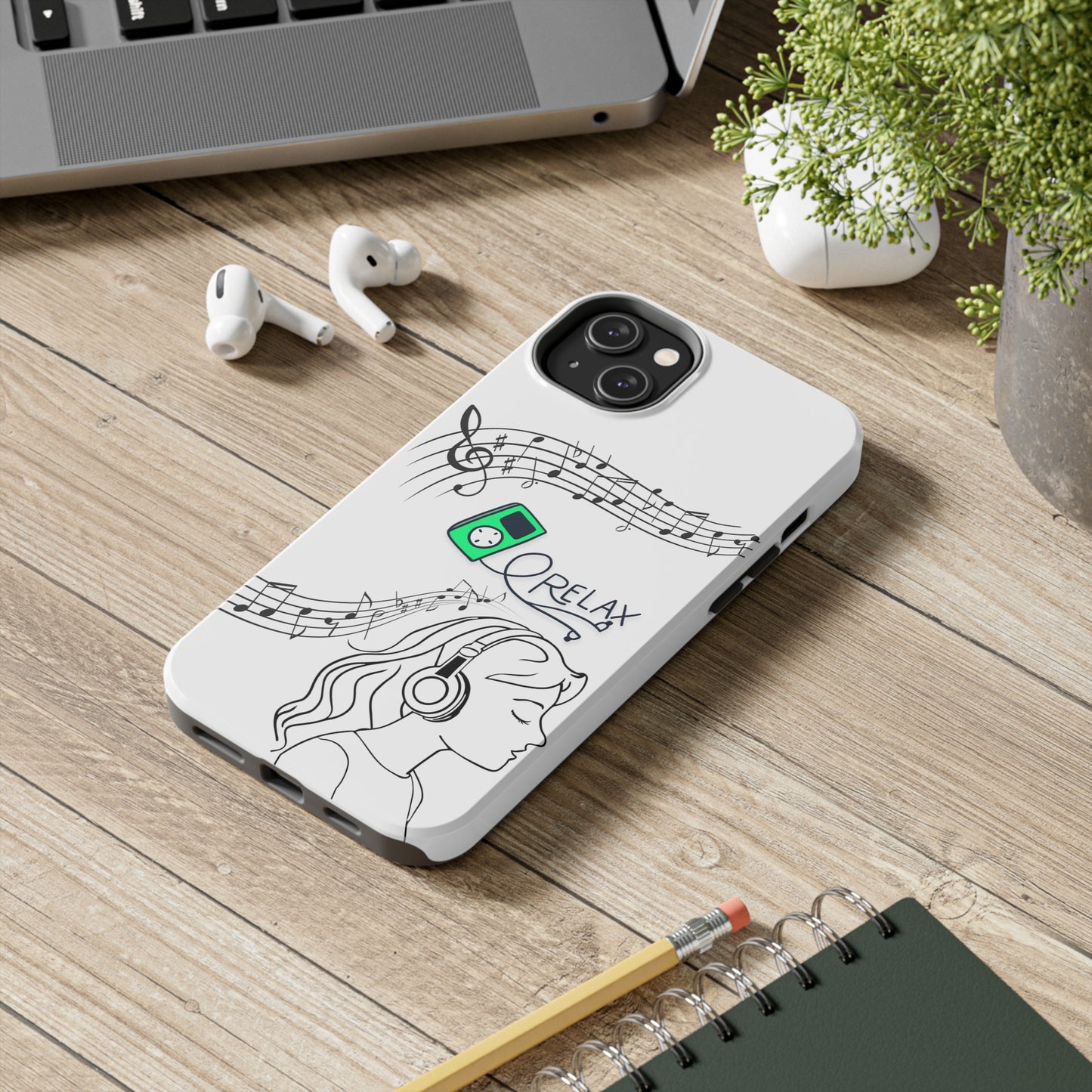 Relax: iPhone Tough Case Design - Wireless Charging - Superior Protection - Original Designs by TheGlassyLass.com