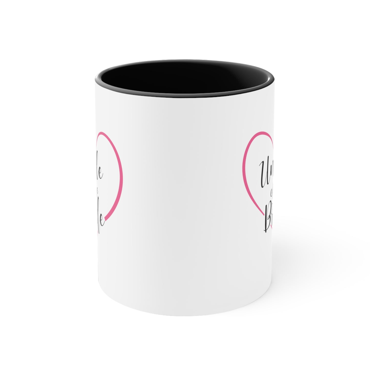 Uncle of the Bride Coffee Mug - Double Sided Black Accent Ceramic 11oz by TheGlassyLass.com