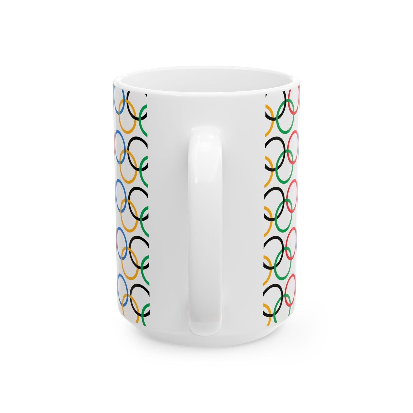 Olympic Fever Coffee Mug - Double Sided White Ceramic 15oz by TheGlassyLass.com