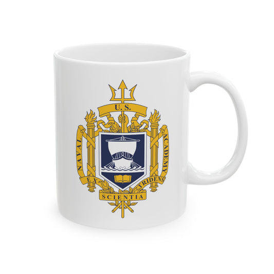 United States Naval Academy Seal - Double Sided White Ceramic Coffee Mug 11oz by TheGlassyLass.com
