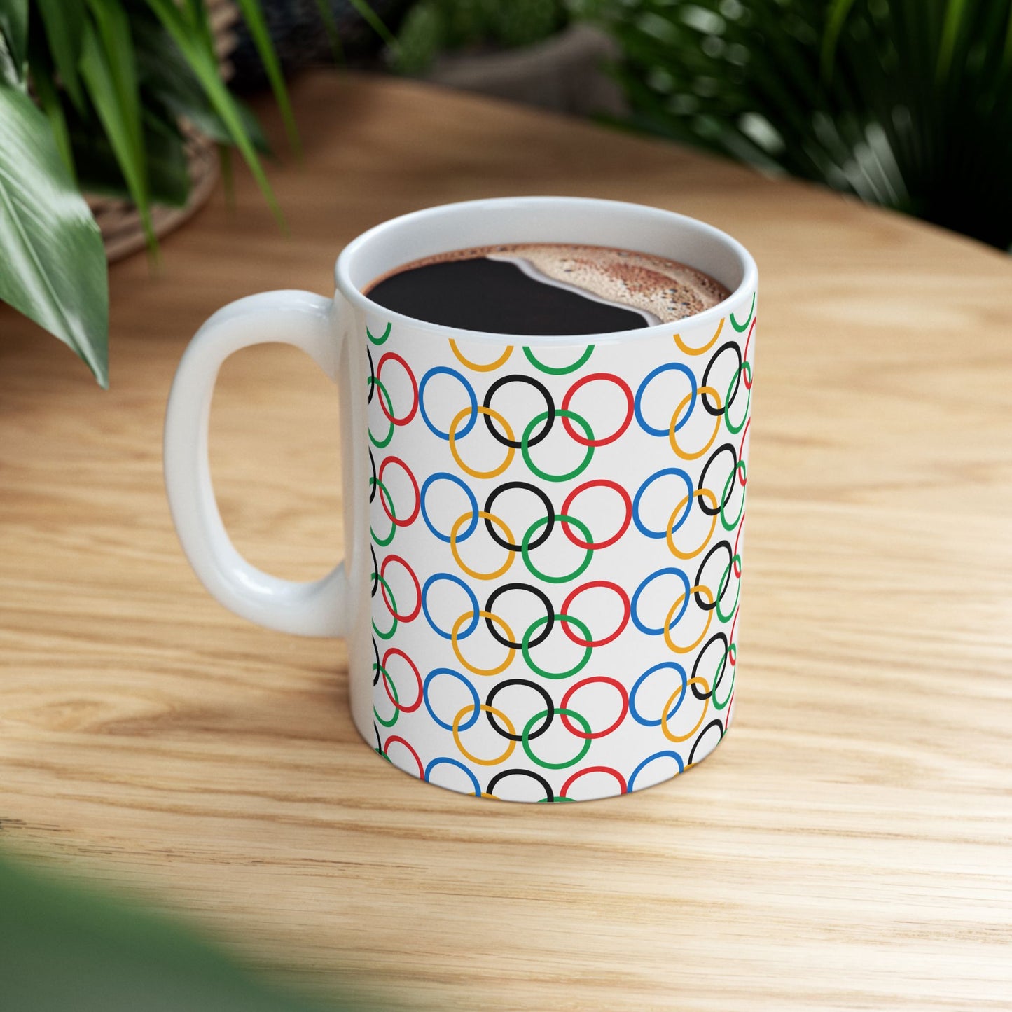 Olympic Fever Coffee Mug - Double Sided White Ceramic 11oz by TheGlassyLass.com