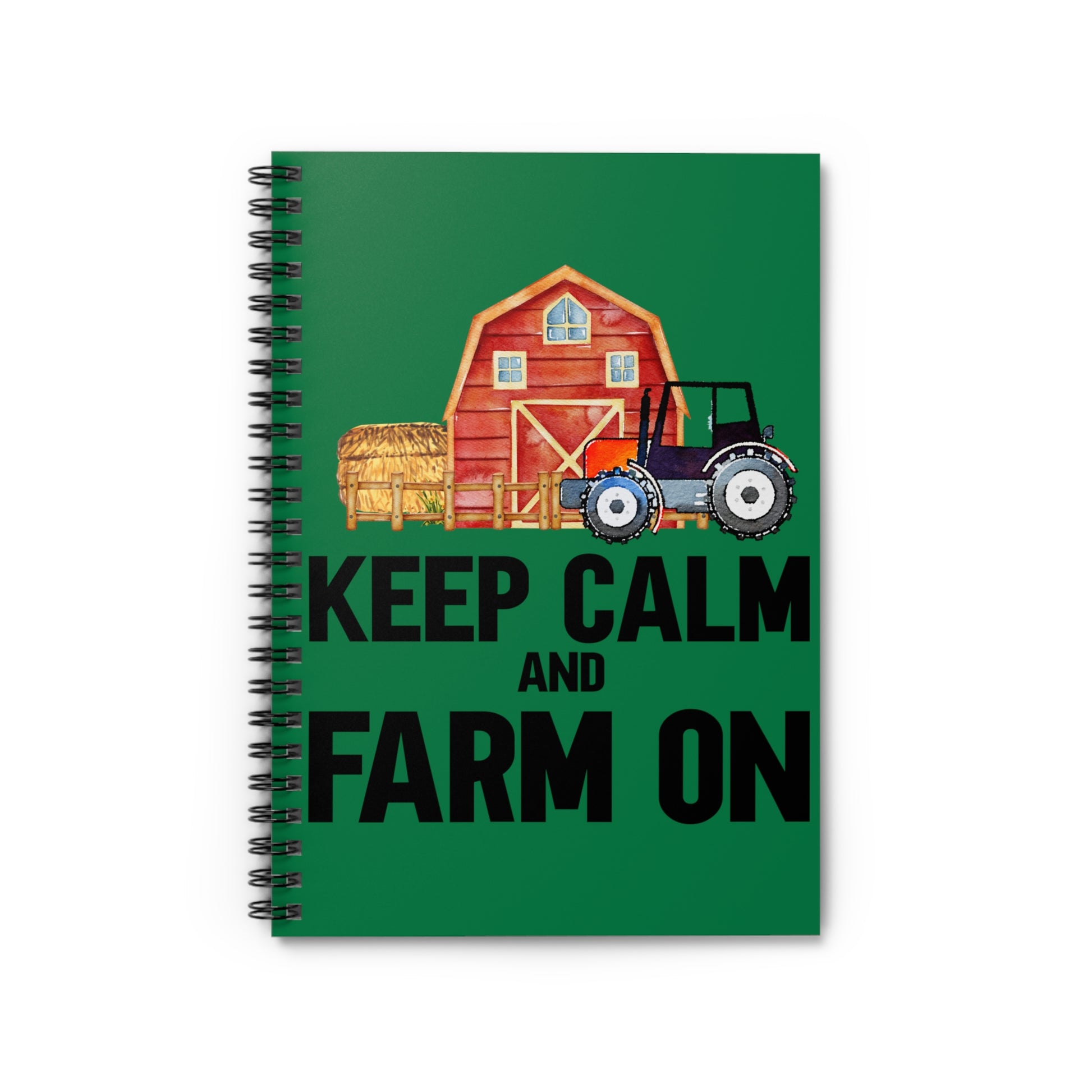 Keep Calm Farm On: Spiral Notebook - Log Books - Journals - Diaries - and More Custom Printed by TheGlassyLass