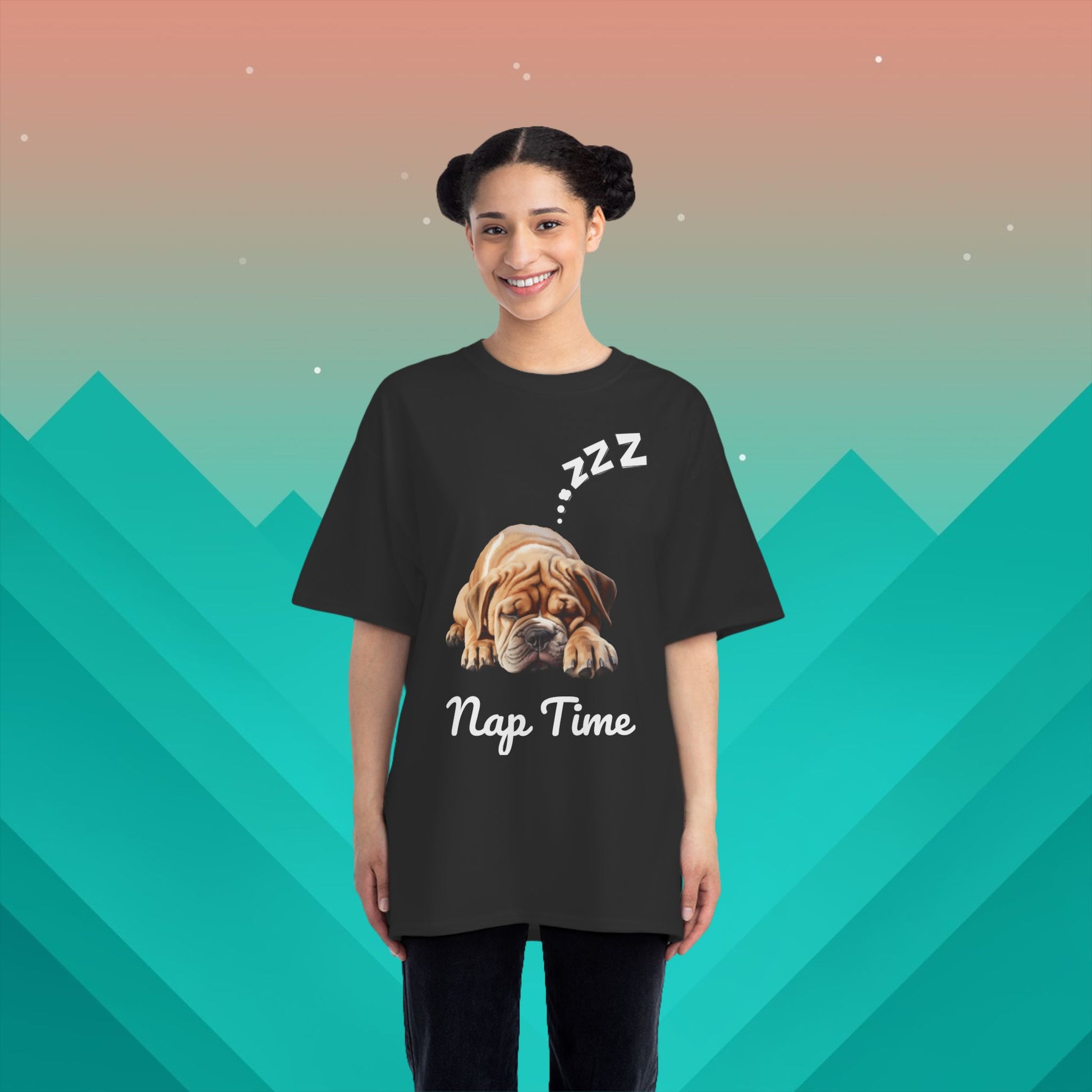 Nap Time Shar Pei T-Shirt: (Hanes Beefy-T 100% Preshrunk Cotton Custom Printed by TheGlassyLass.com