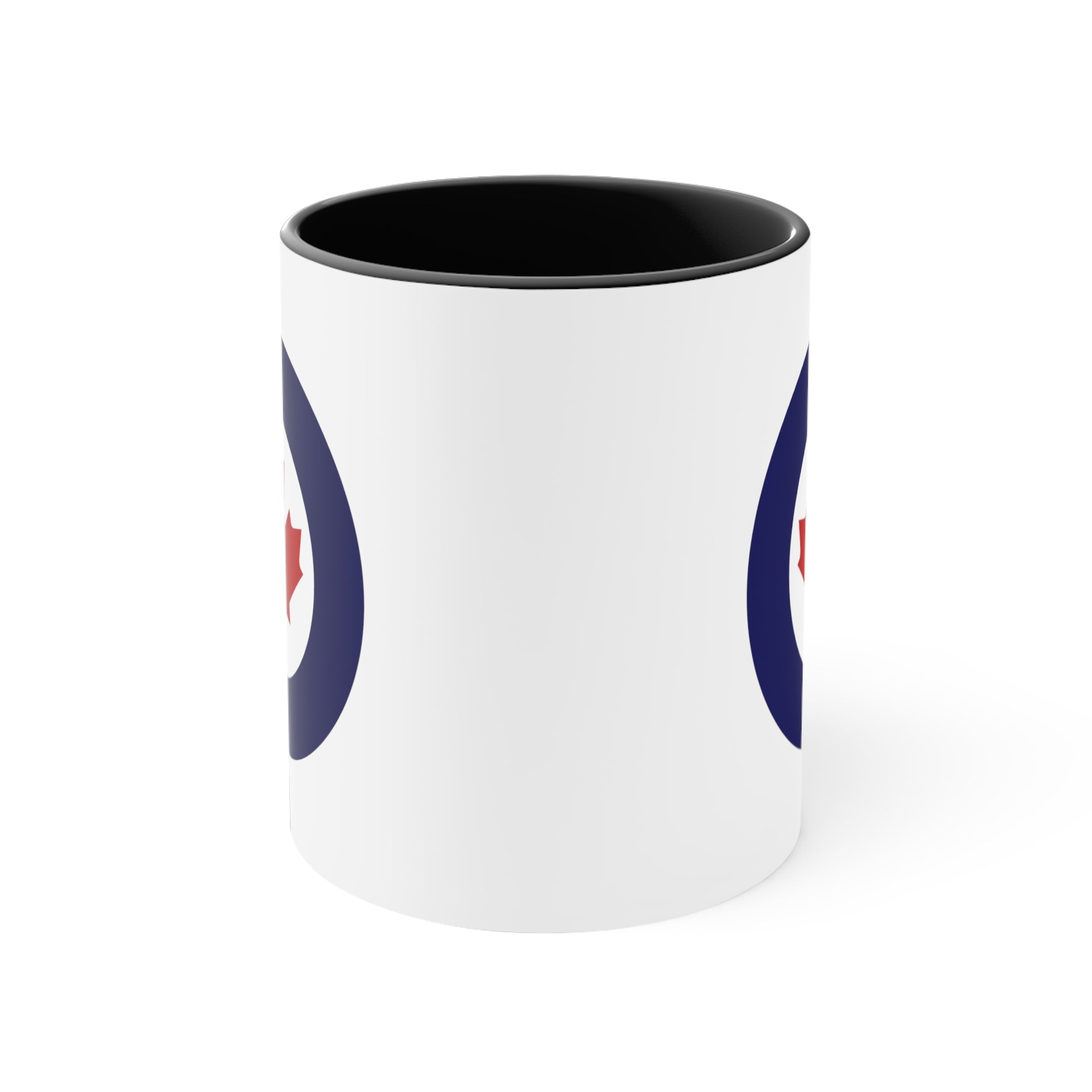 Canadian Force Roundel Coffee Mug - Double Sided Black Accent Ceramic 11oz - by TheGlassyLass.com