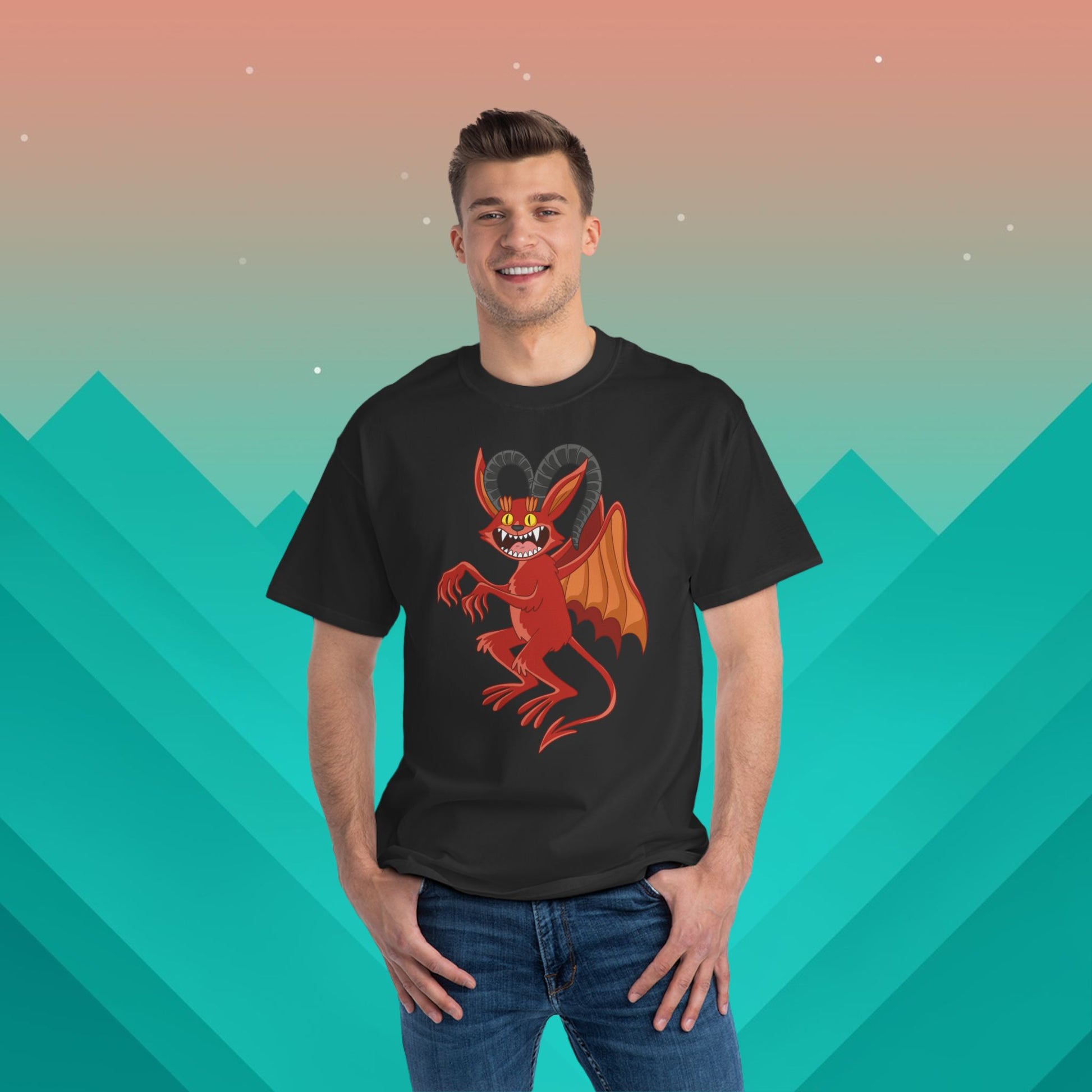 Demon Child T-Shirt: (Hanes Beefy-T 100% Preshrunk Cotton Custom Printed by TheGlassyLass.com