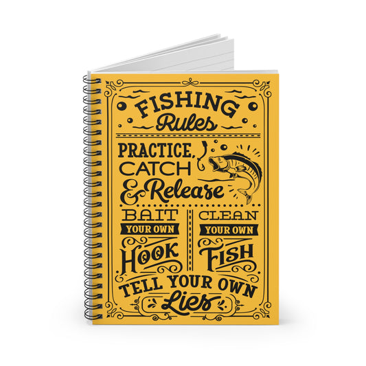 Fishing Rules: Spiral Notebook - Log Books - Journals - Diaries - and More Custom Printed by TheGlassyLass.com