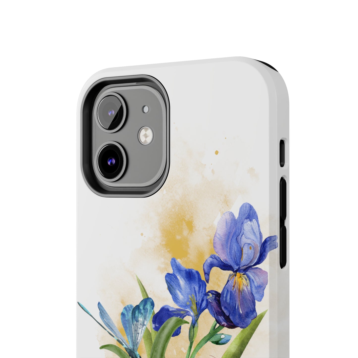 Iris Flower Dragonfly Custom Printed iPhone case by TheGlassyLass.com