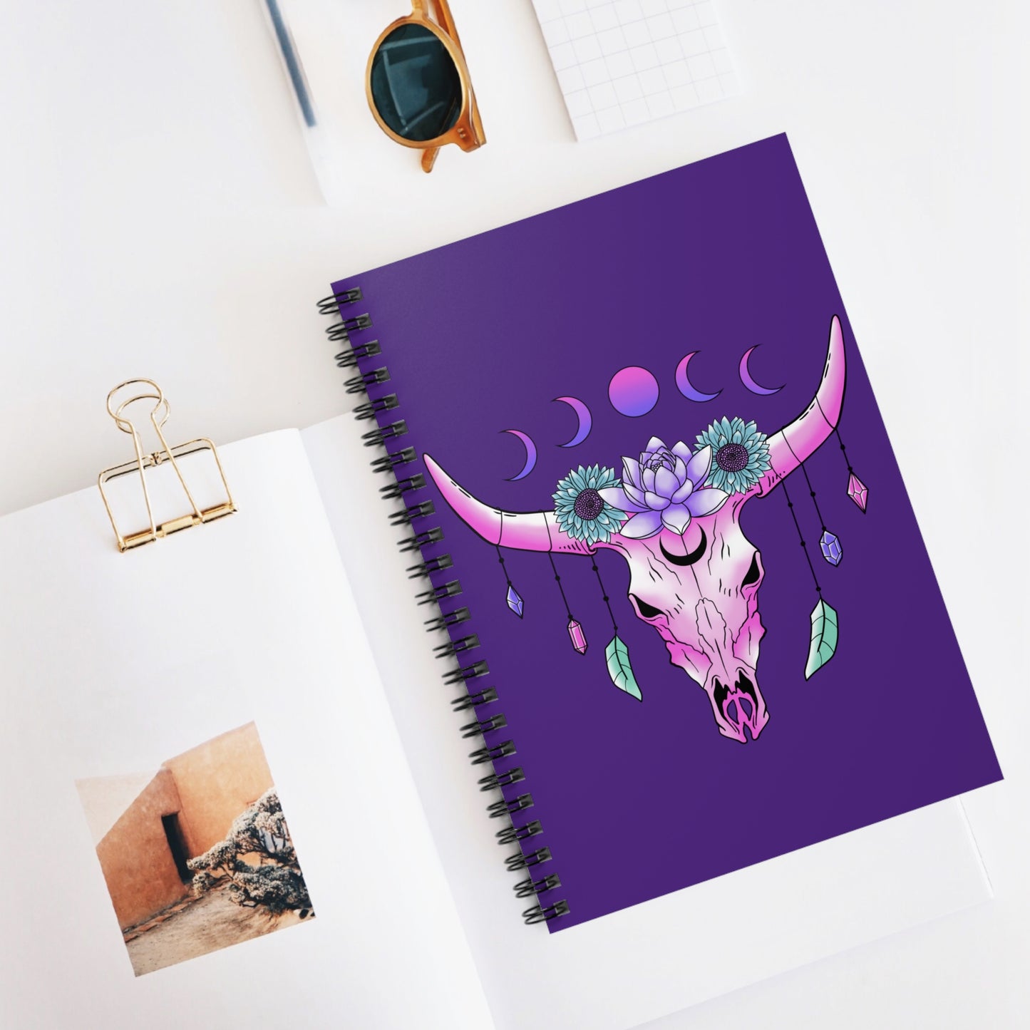 Mystic Moon Phase - I Love You: Spiral Notebook - Log Books - Journals - Diaries - and More Custom Printed by TheGlassyLass