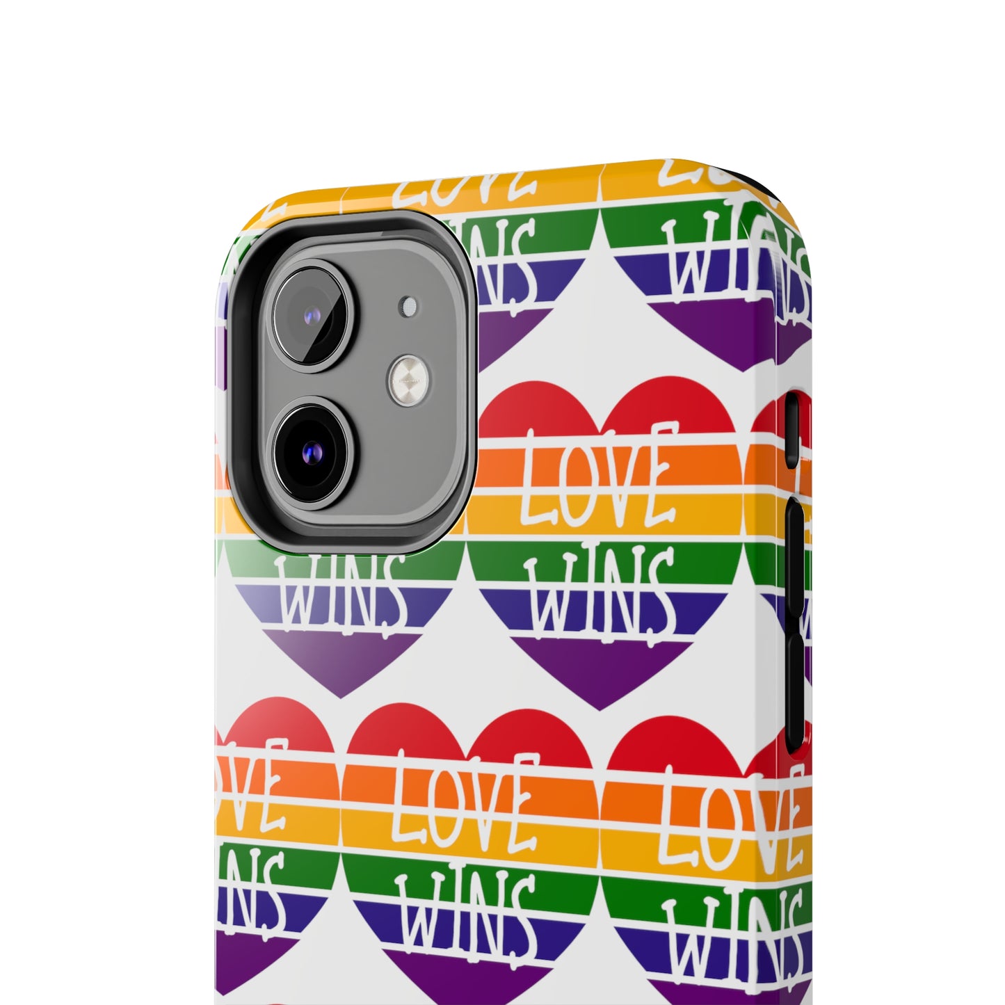 Rainbow Love Wins: iPhone Tough Case Design - Wireless Charging - Superior Protection - Original Designs by TheGlassyLass.com