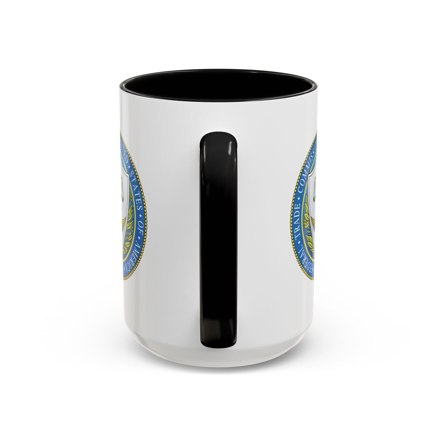 Federal Trade Commission Coffee Mug - Double Sided Print, Black Accent White Ceramic, 15oz by TheGlassyLass.com
