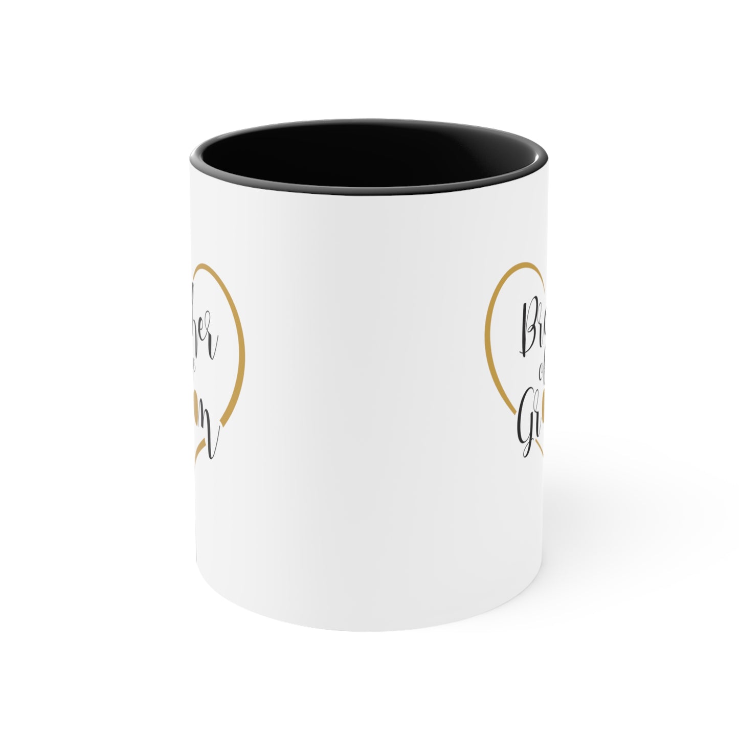 Brother of the Groom Coffee Mug - Double Sided Black Accent Ceramic 11oz by TheGlassyLass.com