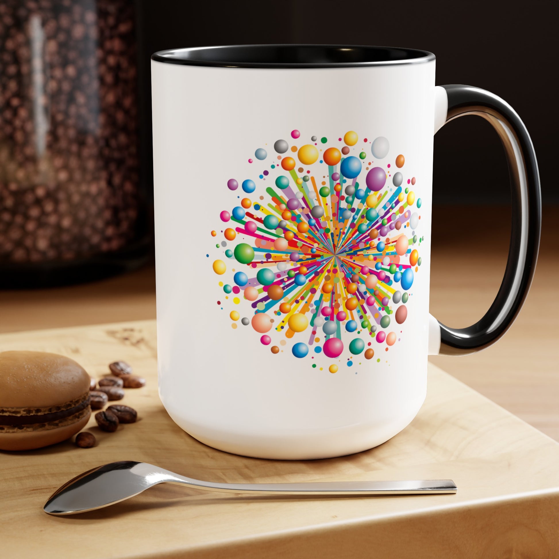 Big Bang Theory Coffee Mug - Double Sided Black Accent White Ceramic 15oz by TheGlassyLass.com