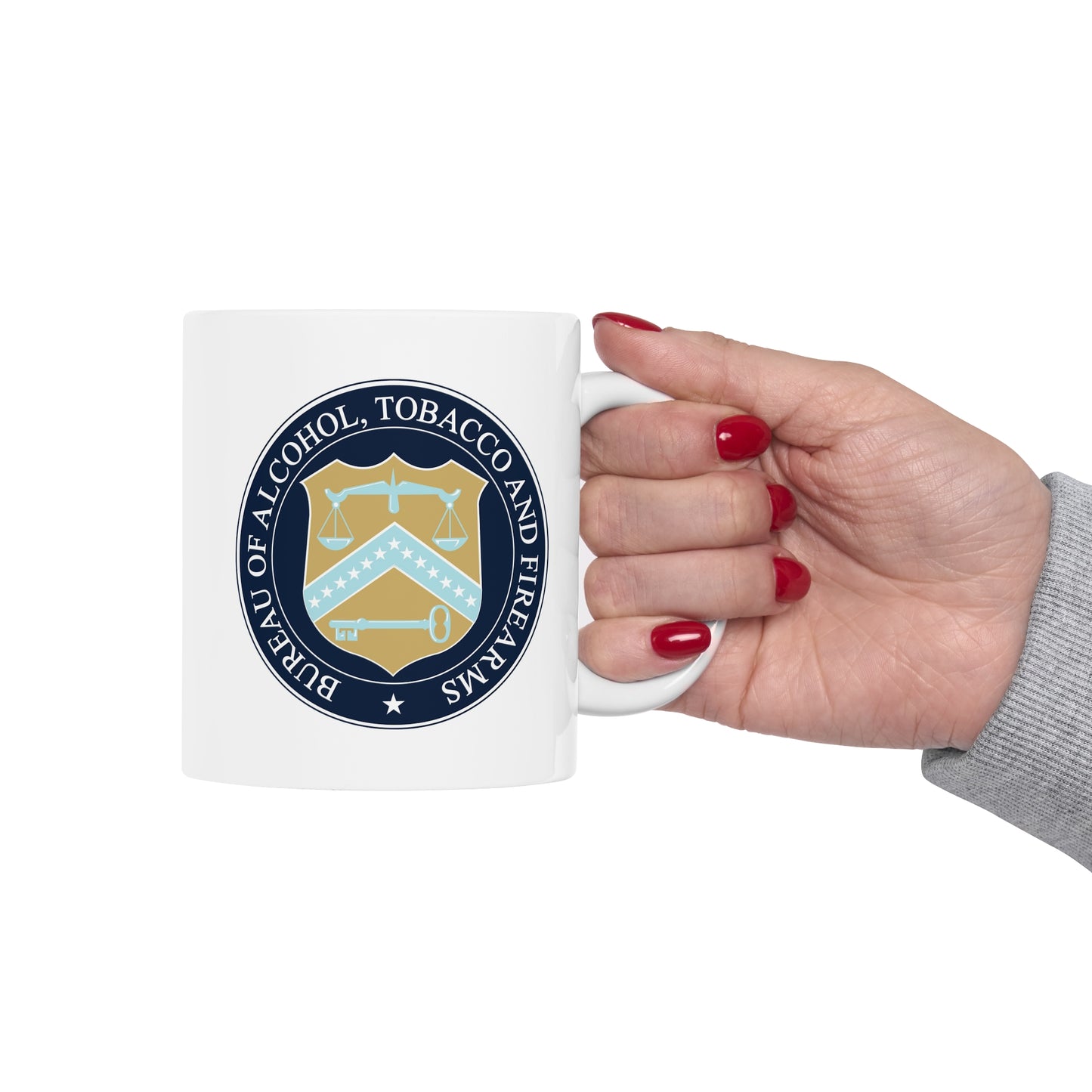 US ATF Seal Coffee Mug - Double Sided White Ceramic 11oz by TheGlassyLass.com