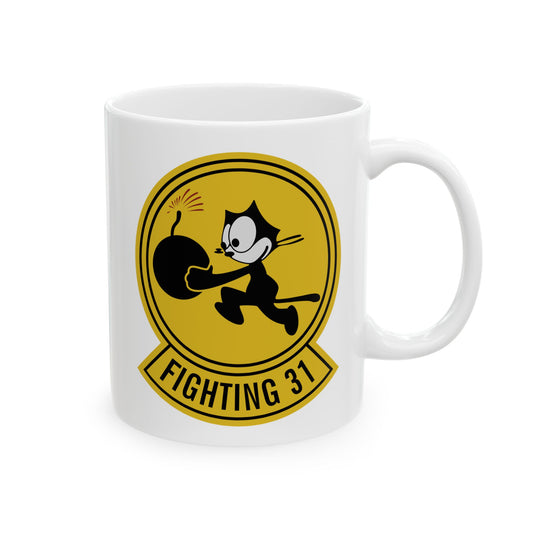 US Navy VFA 31 Strike Fighter Squadron Seal Coffee Mug - Double Sided Print, White Ceramic, 11oz by TheGlassyLass.com