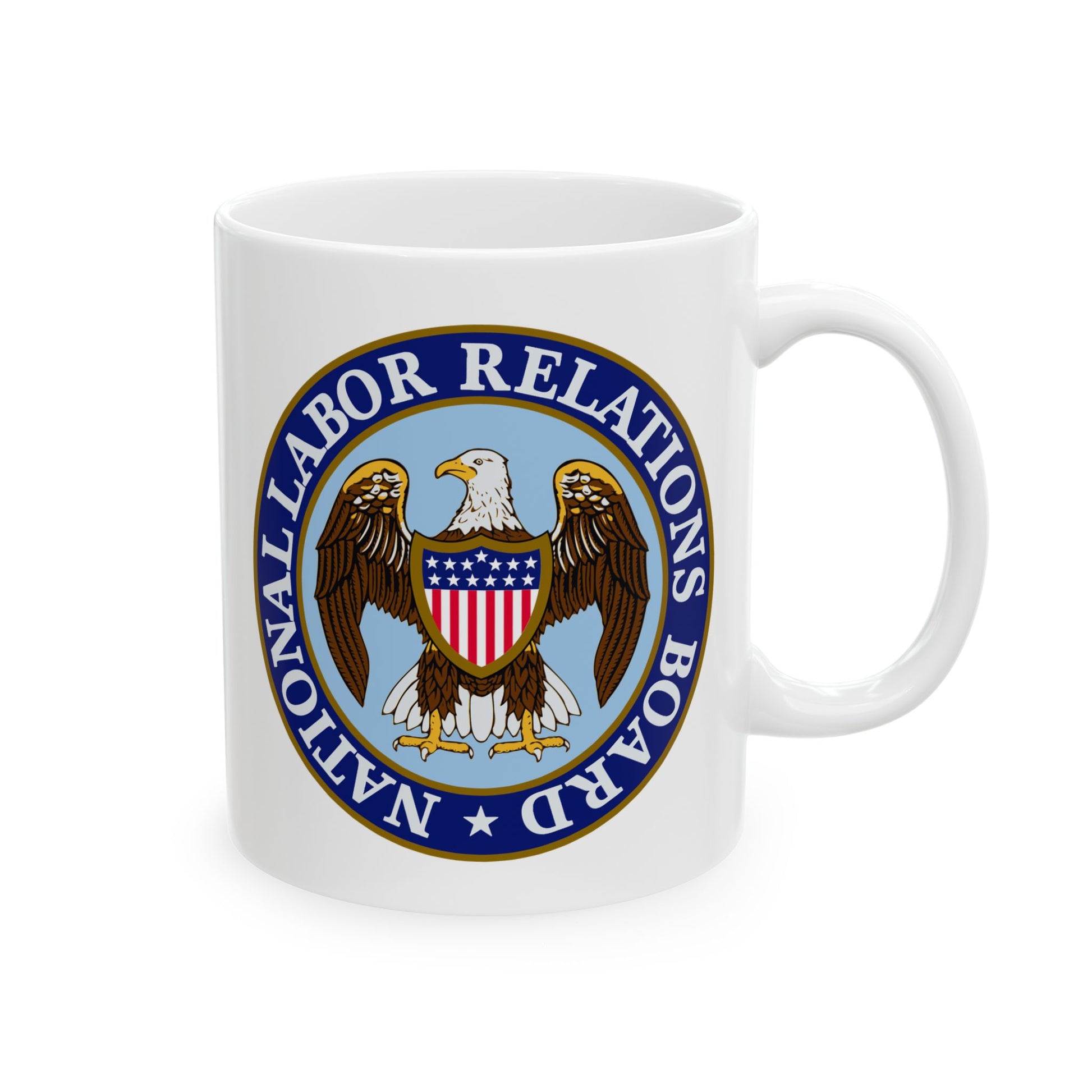 National Labor Relations Board Seal Coffee Mug - Double Sided Print, White Ceramic, 11oz by TheGlassyLass.com