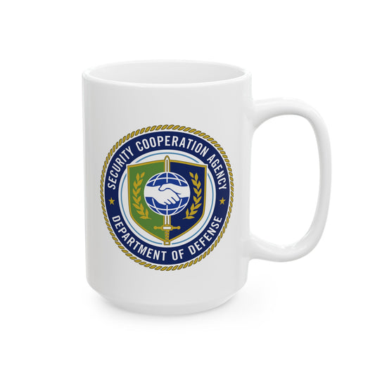 Defense Security Cooperation Agency Coffee Mug - Double Sided Print, White Ceramic, 15oz by TheGlassyLass.com