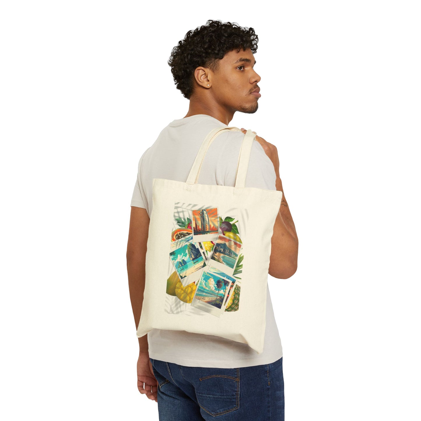 Around the World Tote Bag - Heavyweight 100% Cotton Canvas by TheGlassyLass.com