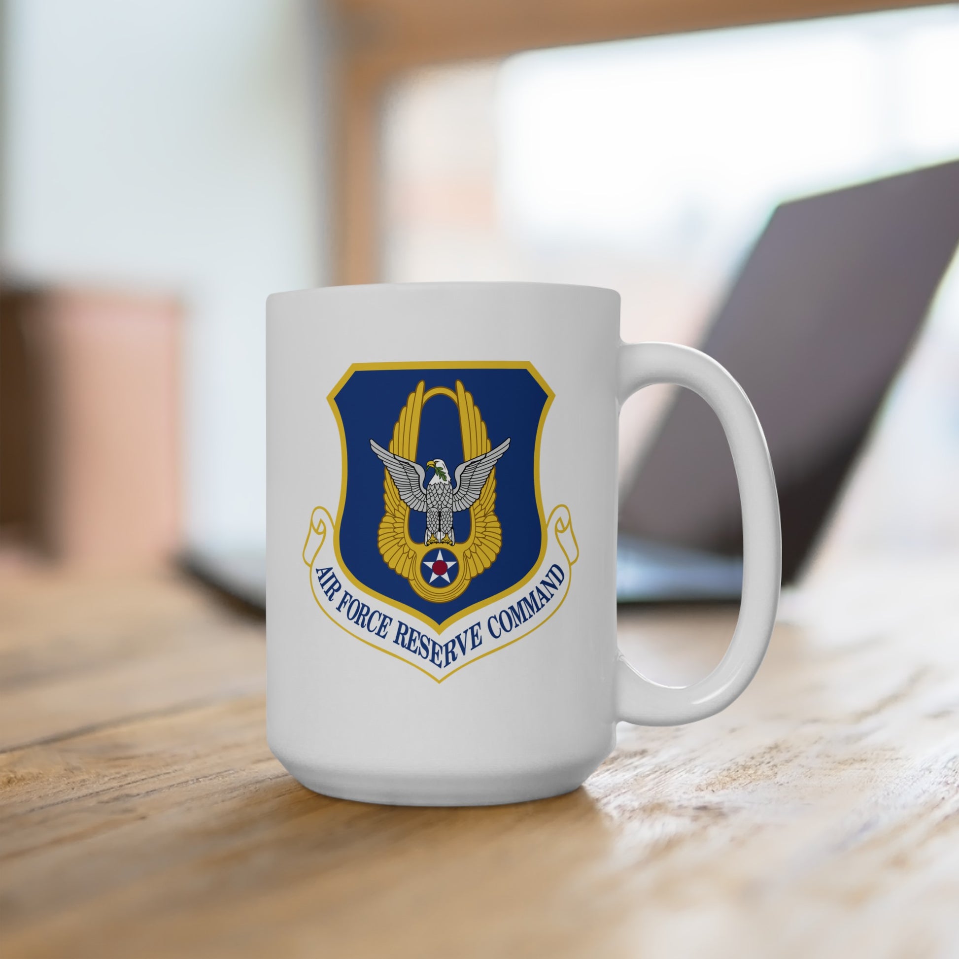Air Force Reserve Command - Double Sided White Ceramic Coffee Mug 15oz by TheGlassyLass.com