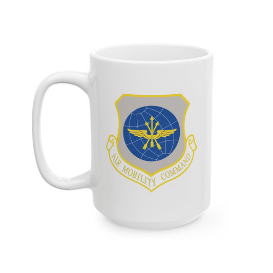 US Air Force Air Mobility Command - Double Sided White Ceramic Coffee Mug 15oz by TheGlassyLass.com