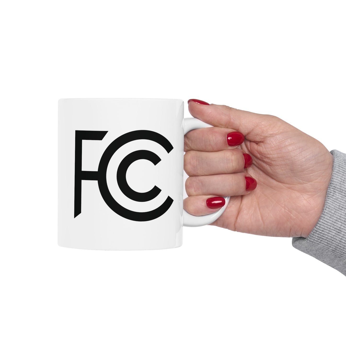 FCC Seal Coffee Mug - Double Sided White Ceramic 11oz by TheGlassyLass.com