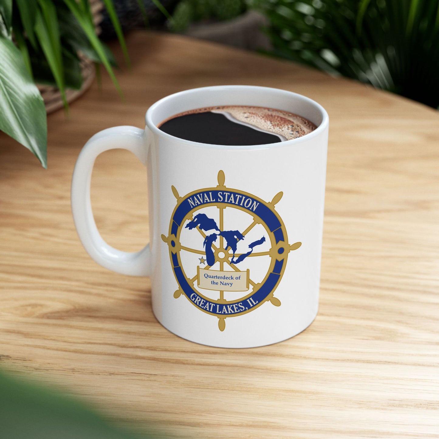 Naval Station Great Lakes Coffee Mug - Double Sided White Ceramic 11oz by TheGlassyLass.com