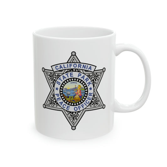California State Parks Peace Officer Coffee Mug - Double Sided White Ceramic 11oz by TheGlassyLass.com