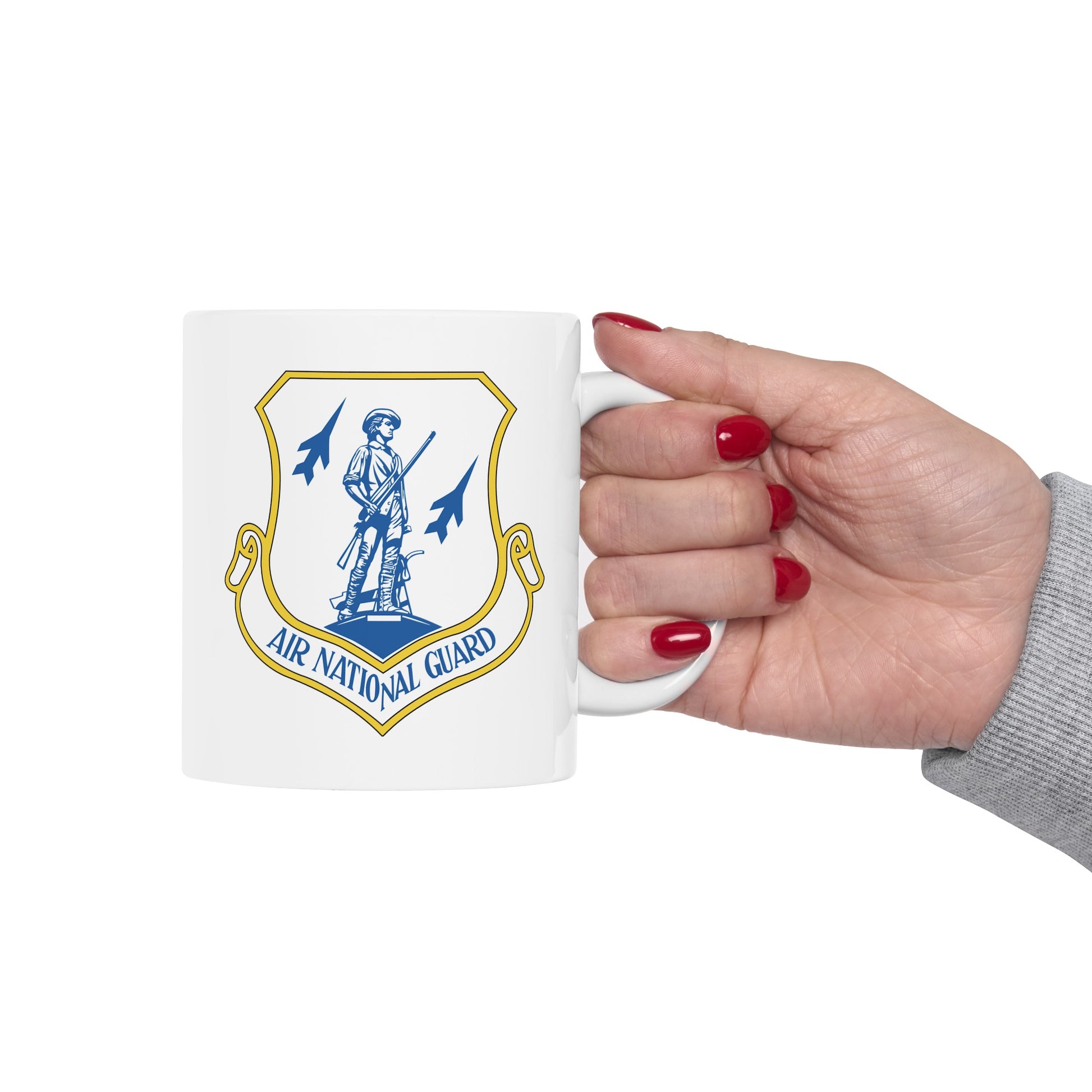 US Air Force Air National Guard - Double Sided White Ceramic Coffee Mug 11oz by TheGlassyLass.com