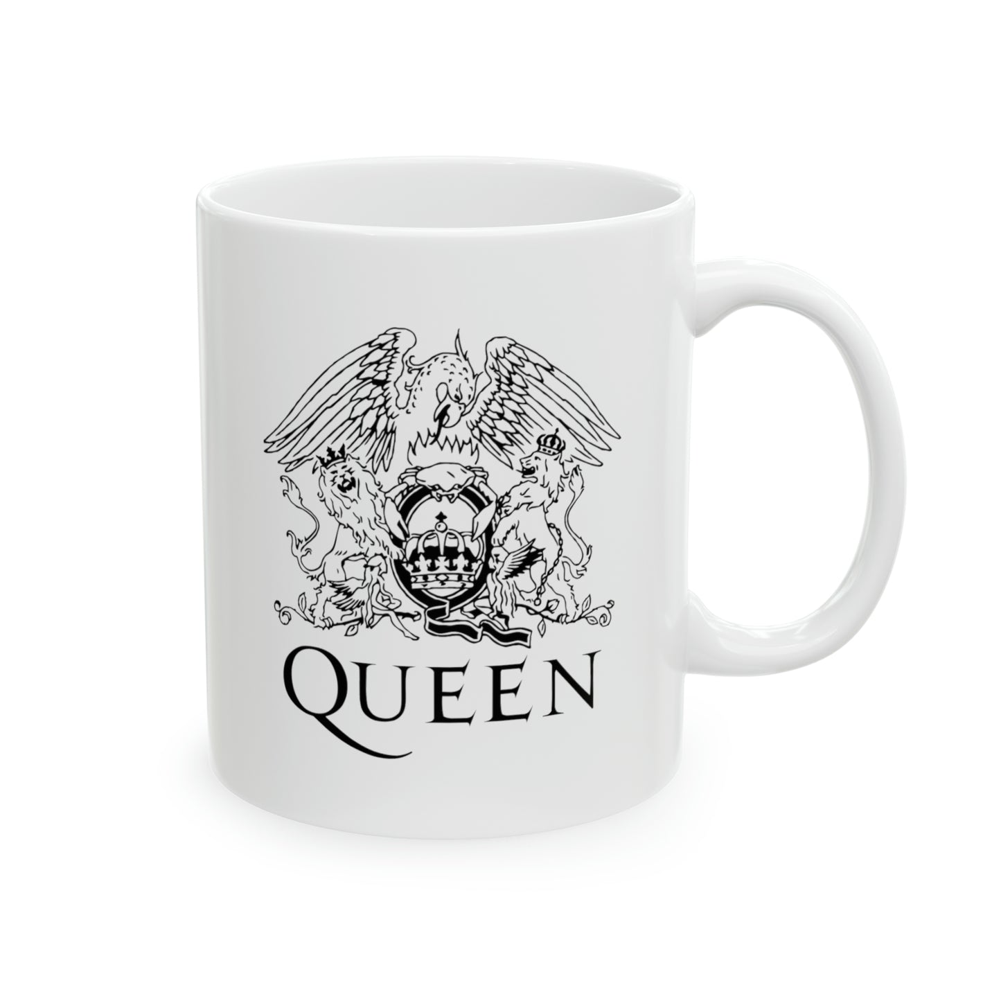 Queen Coffee Mug - Double Sided White Ceramic 11oz by TheGlassyLass.com